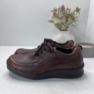 SAS Move On Leather Walking Comfort Shoes Brown Moc Toe Men's US 7WW NWOB